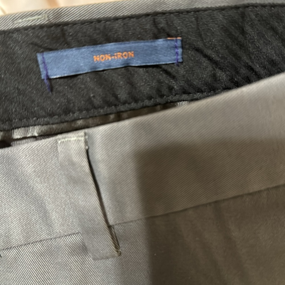 Broletto Men’s Gray Khaki Pants 32x32 Casual Dress Trousers Classic Fit - Picture 6 of 6